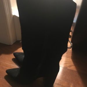 Black Faux Suede Boots!
